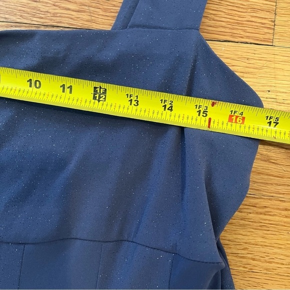 R & M Richards Sleeveless Square Neckline Dress Sparkly Stretchy Women’s Size 16 - Picture 12 of 13